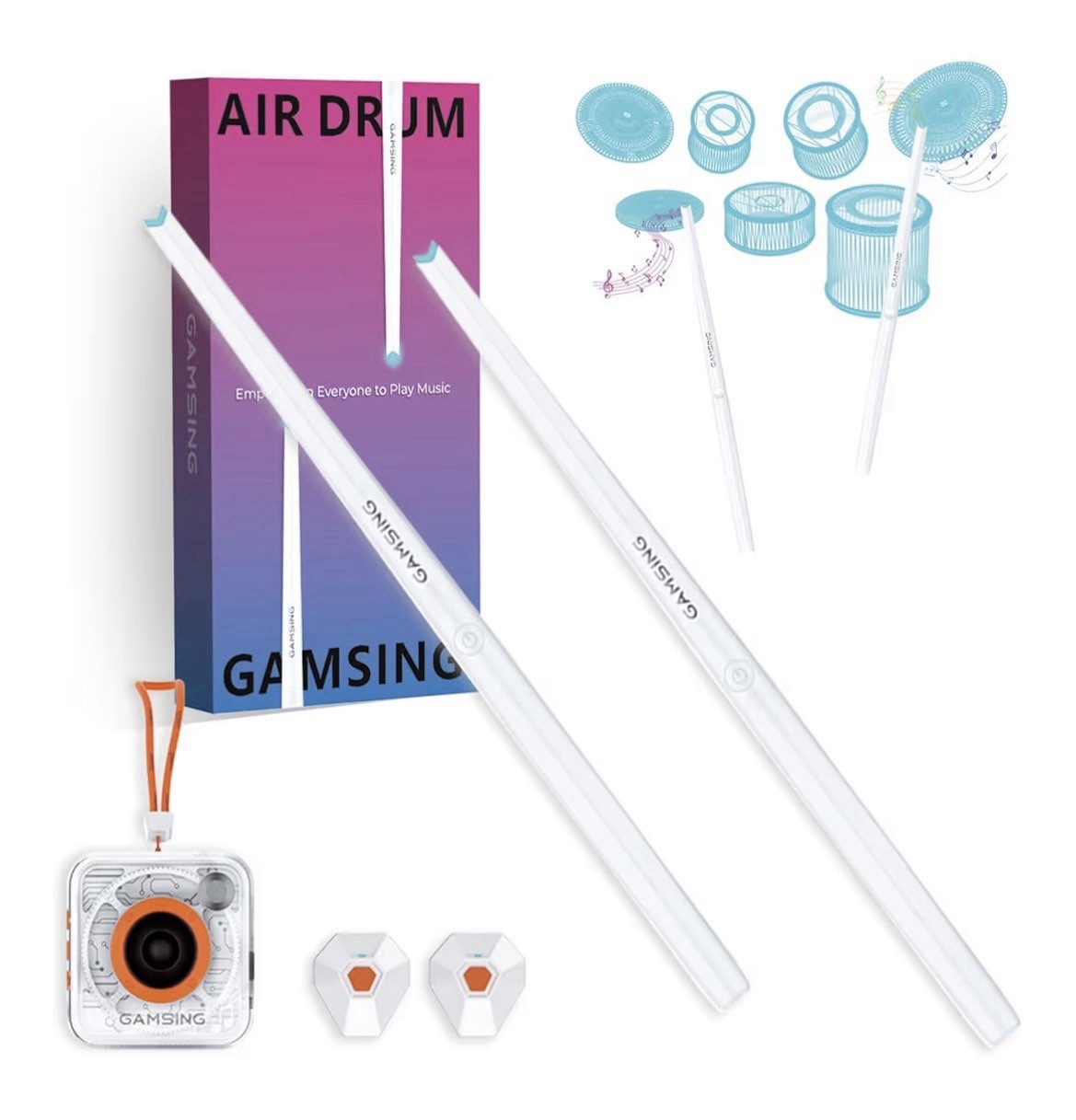 Gamsing Electric AirDrum Set Machine Gyroscope Sensor Android iOS Air Drum