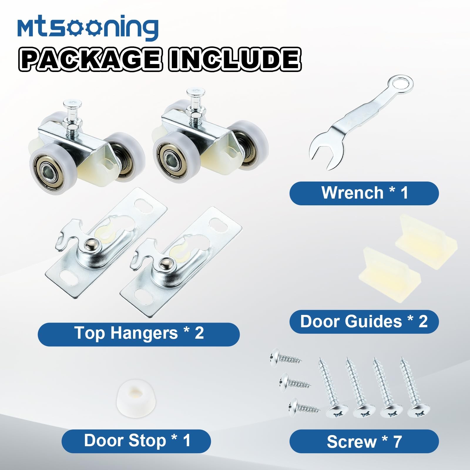 Mtsooning Pocket Door Top Hanger Rollers, 2 Pack Sliding Wheels...