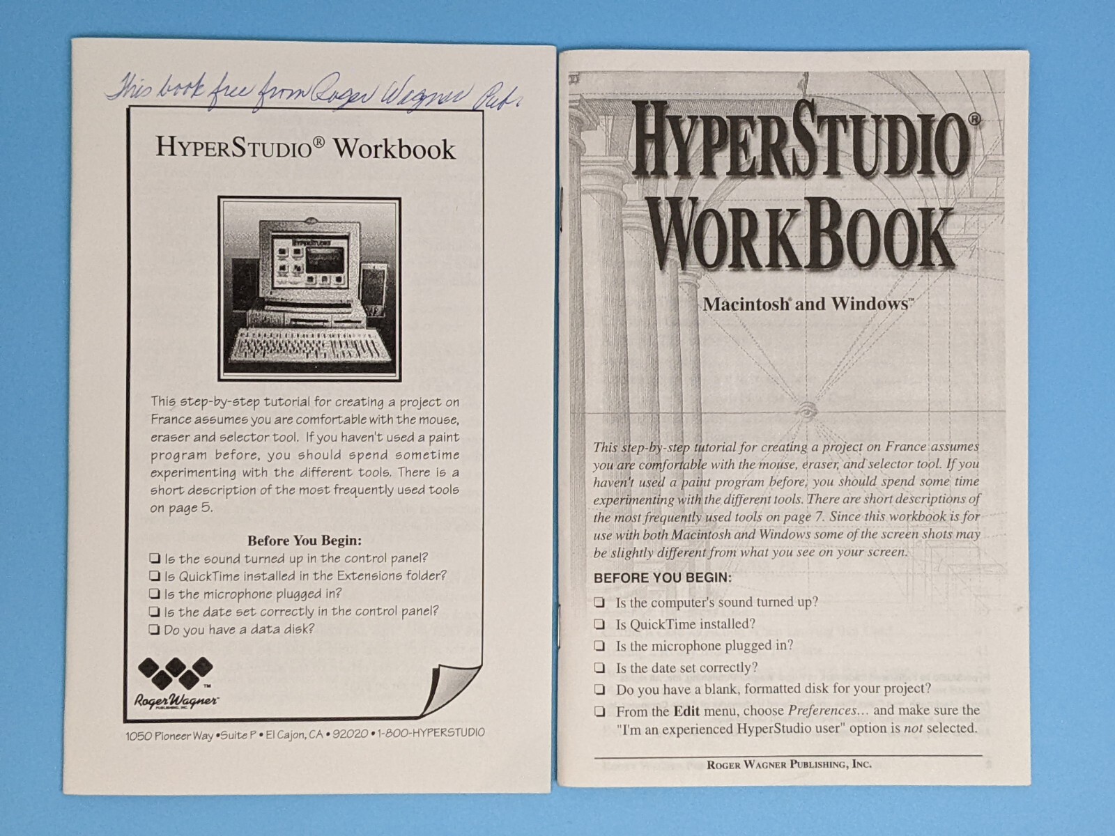 HyperStudio Rager Wagner Guides Reference Tutorials + 3.5” Preview Disk Mac 1992