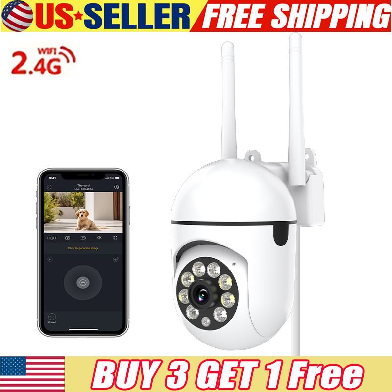 Security Camera Baby Pet Monitor Smart 2.4G WiFi Night Vision Wired 1080P Camera