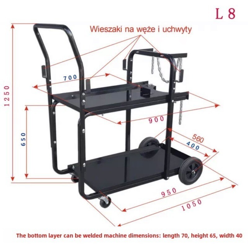 Argon Arc Welding Machine Moving Cart Two Protection Welding Machine Car