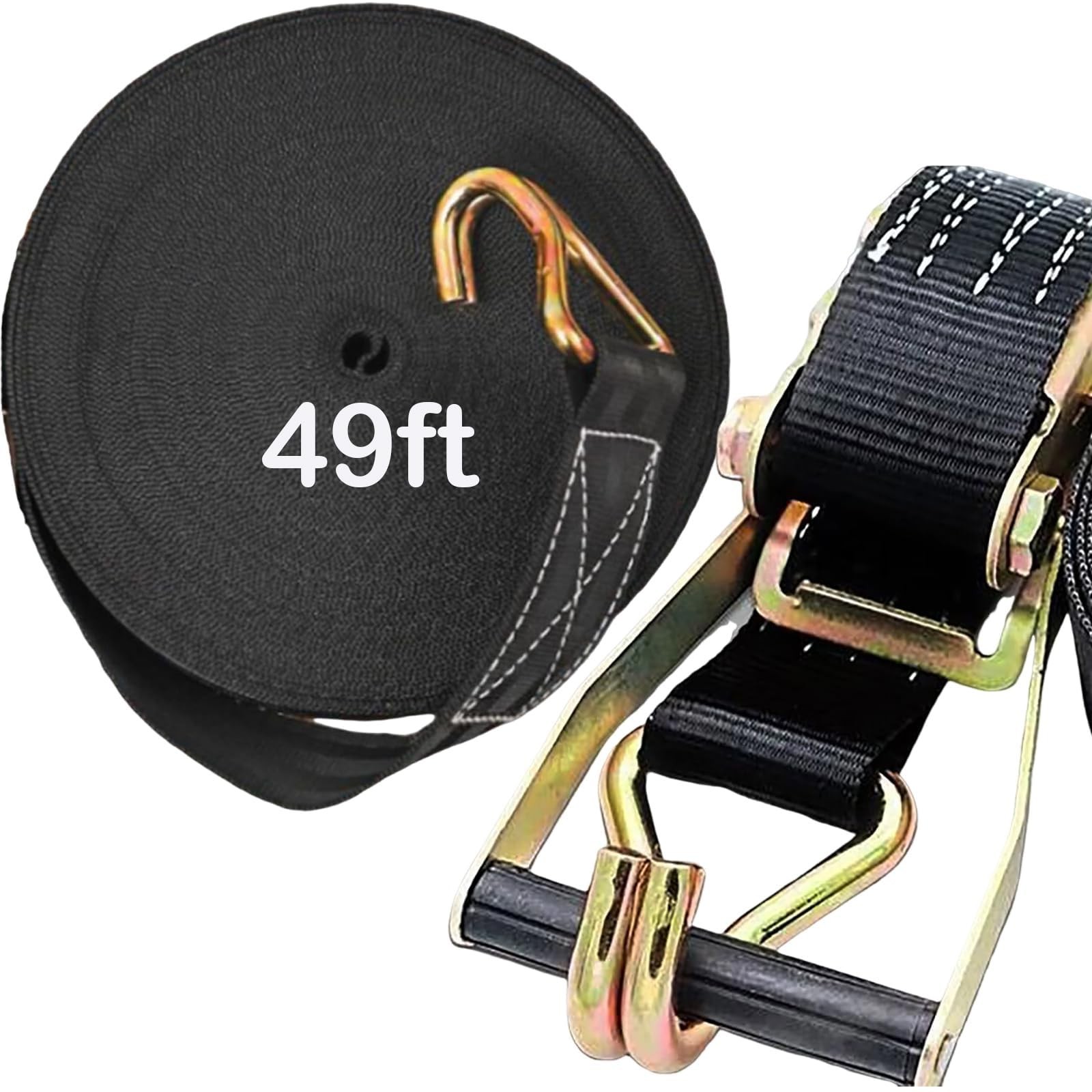 2 Pack Ratchet Straps Heavy Duty, 10000 LBS Break Strength Ratchet Strap Tie ...