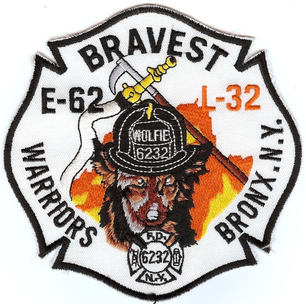 New York City - Engine-62 / L-32 "Warriors - Bronx", NY (4" x 5") fire patch