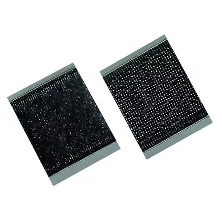 Reclosable Fastener Shape, Square, Rubber Adhesive, 1 In, 1 In W, Black, 100