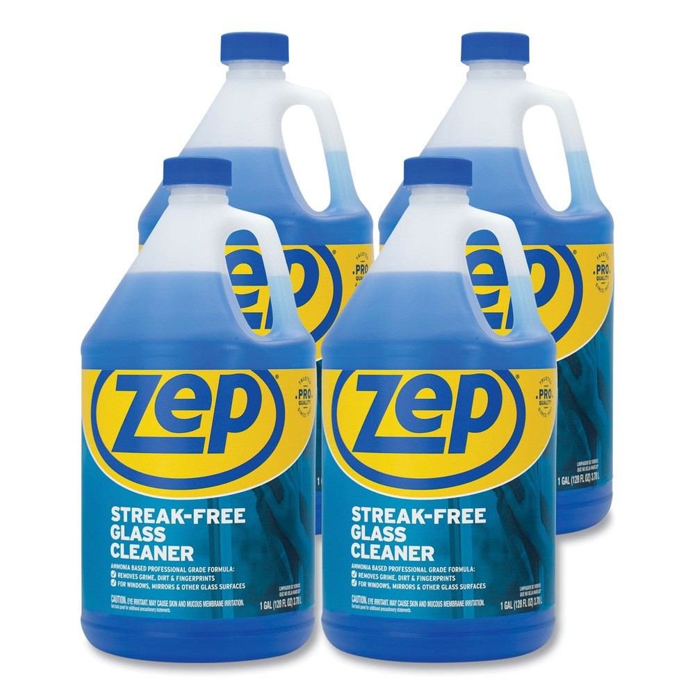 Zep Commercial ZU1120128CT 1 gal. Streak-Free Glass Cleaner - Pleasant (4/CT)