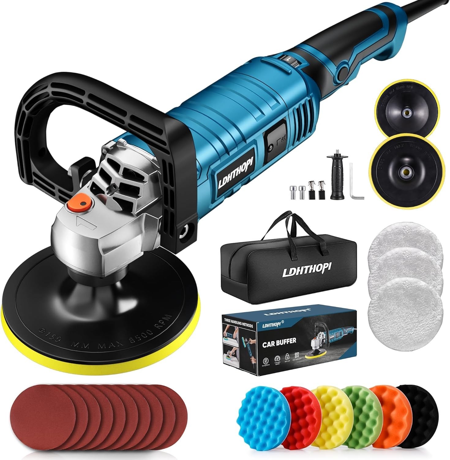 Pulidora de Brillar Autos Orbital Maquina para Pulir Carros Pofesional Set Kit