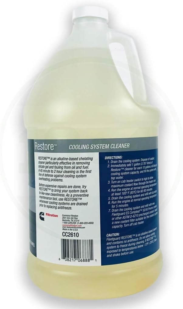 Fleetguard CC2610 Restore Alkaline Cooling System Cleaner 1 Gallon