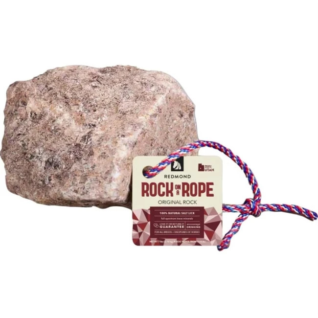 Redmond Minerals Rock On A Rope Salt Block For Horses Horse Lick