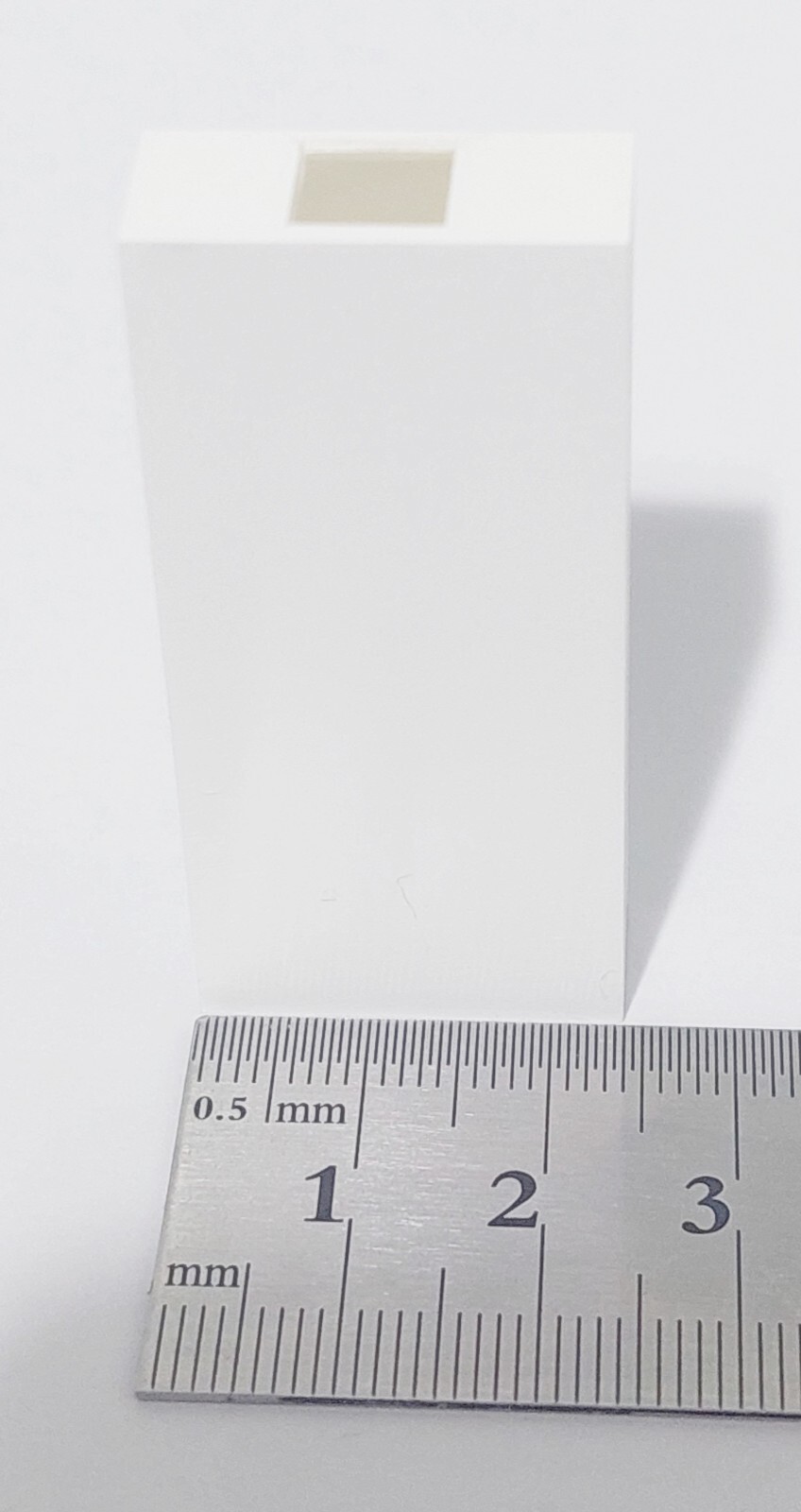 CsI(Tl) Scintillator Crystal 50*23*9 mm TiO2 coating 7*7 mm Window For SiPMPhD