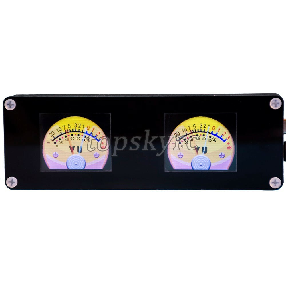 Dual Channel Spectrum Display Car Rhythm Atmosphere Virtual VU Meter DIY tps