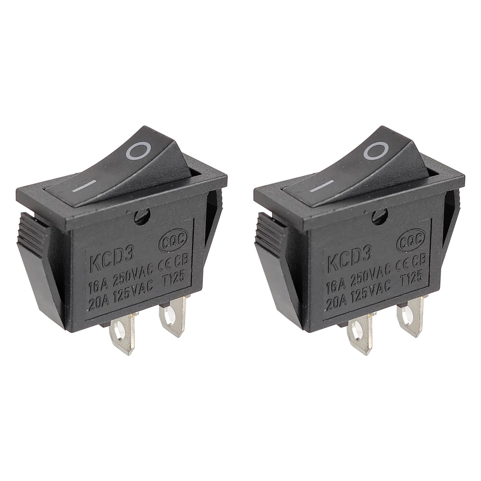 2Pcs Rocker Switch ON/Off 2 Position 2 Pin, AC 15A/250V, 20A/125V,KCD3...