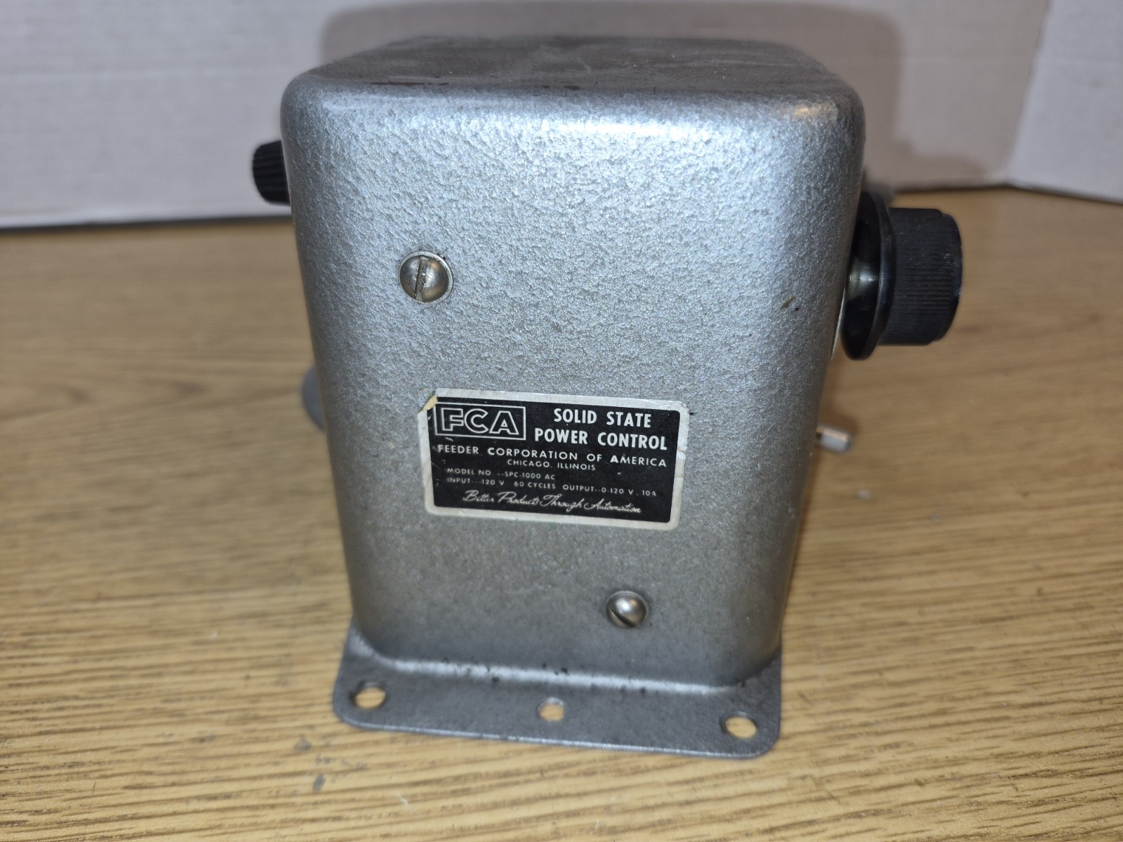 Vintage Feeder Corp Variable Speed Controller Solid State Power Control