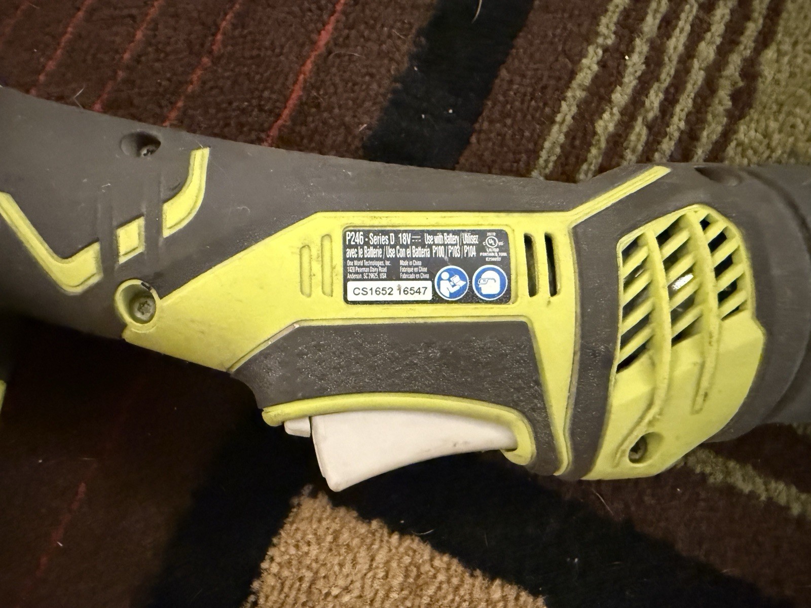 RYOBI Jobplus Multitool P246 W/ Multi-Tool Head
