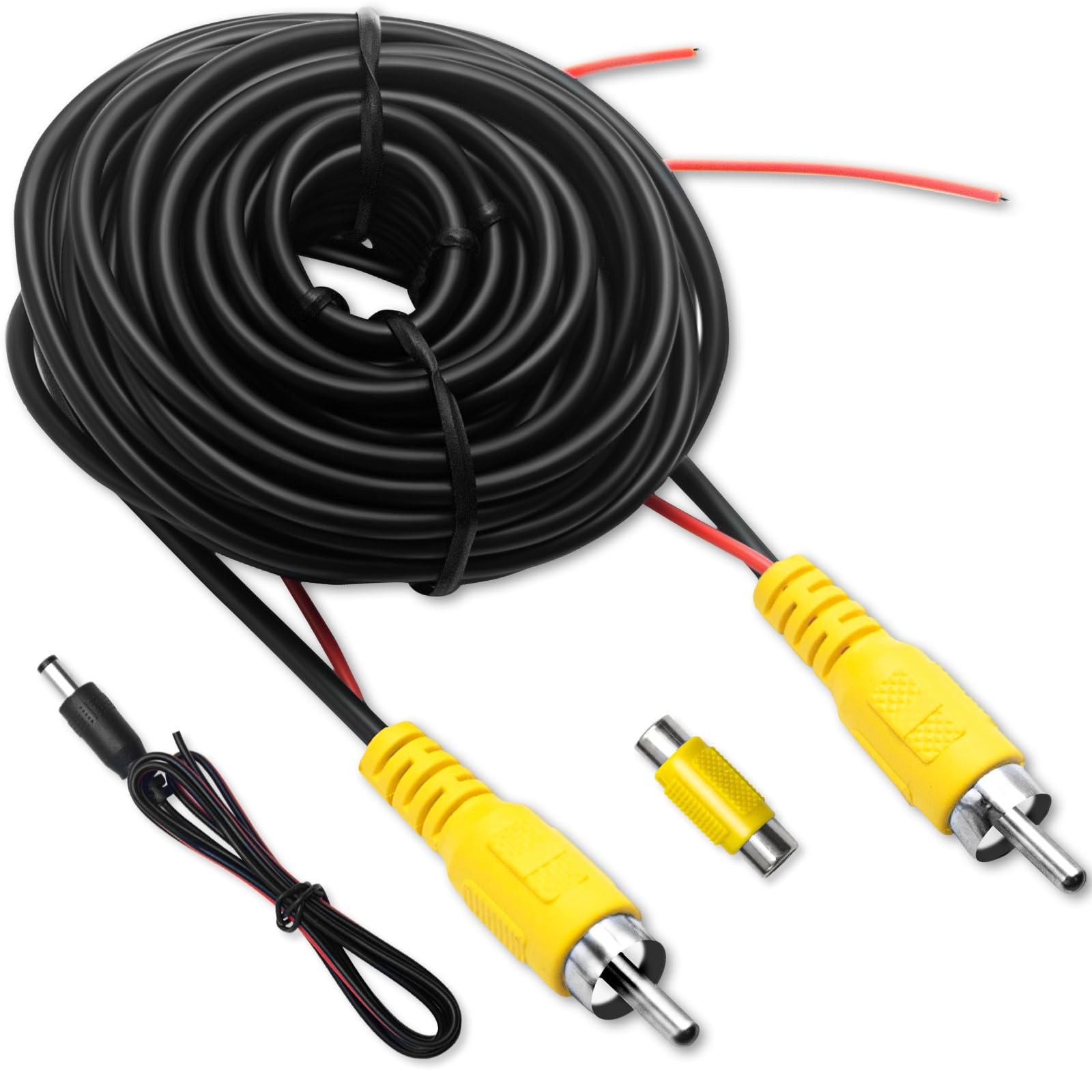 YCV Professional (33FT/10 Meters) Backup Camera RCA Cables, Car 33 feet