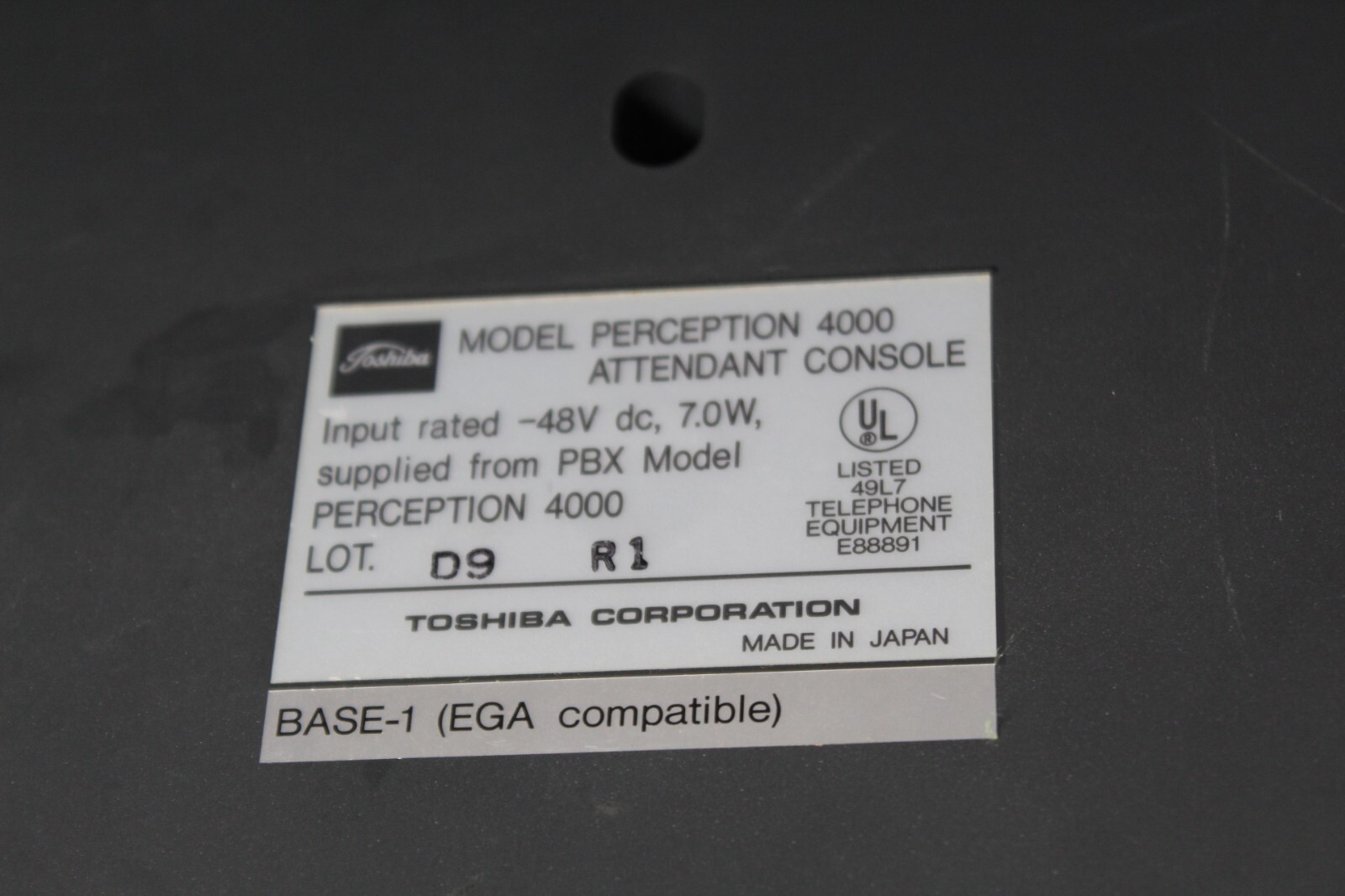Toshiba Perception 4000 Attendant Console