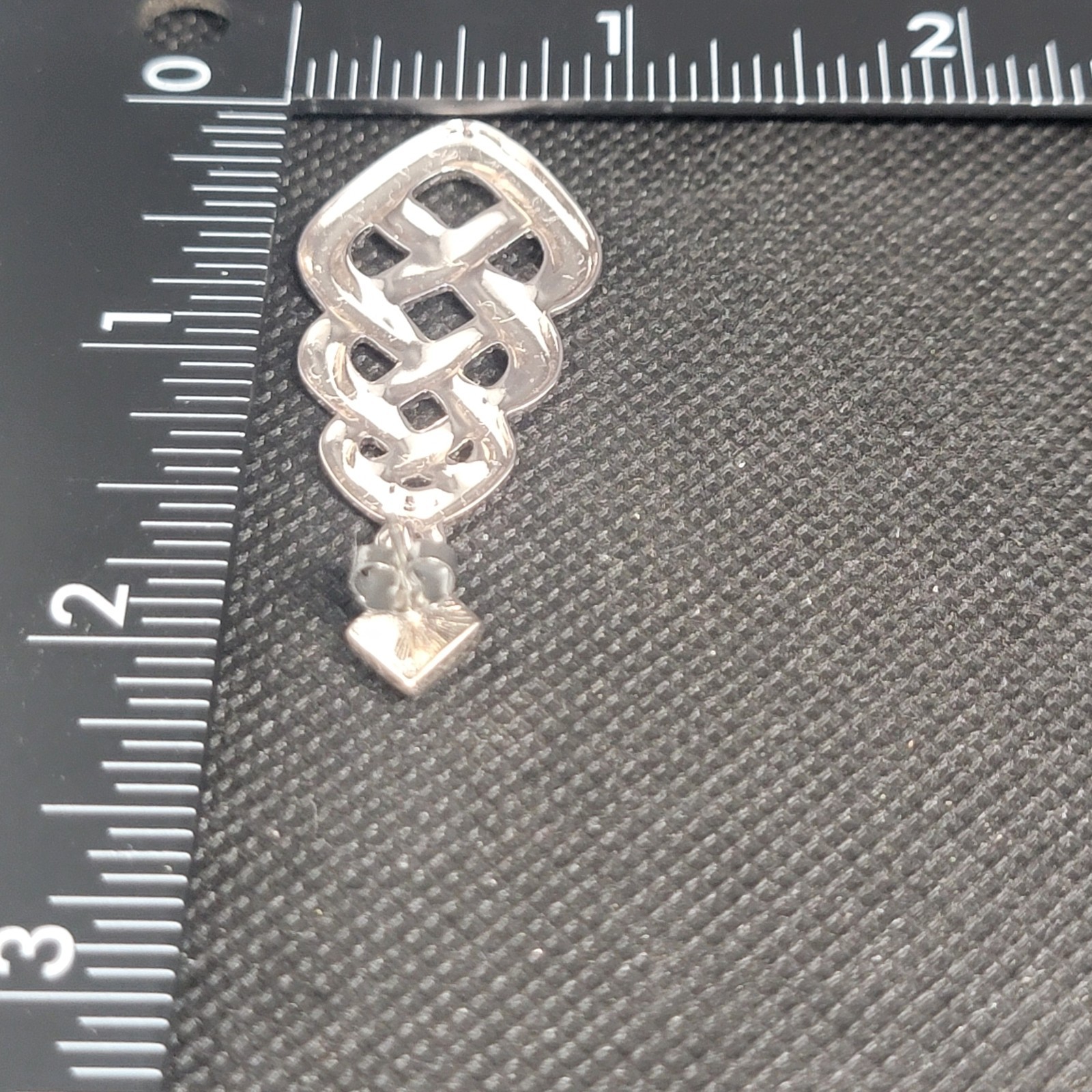 Vintage Silver Tone Dangle Drop Earrings Openwork Geometric