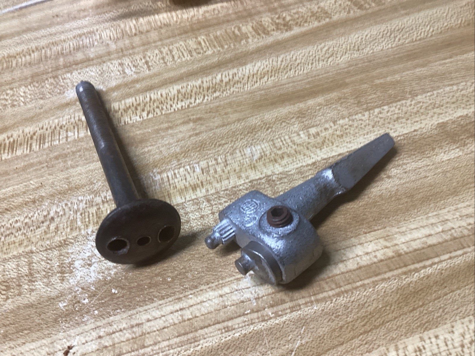 Antique Pool Table Bolt & Adjustable Fork Brace Bit