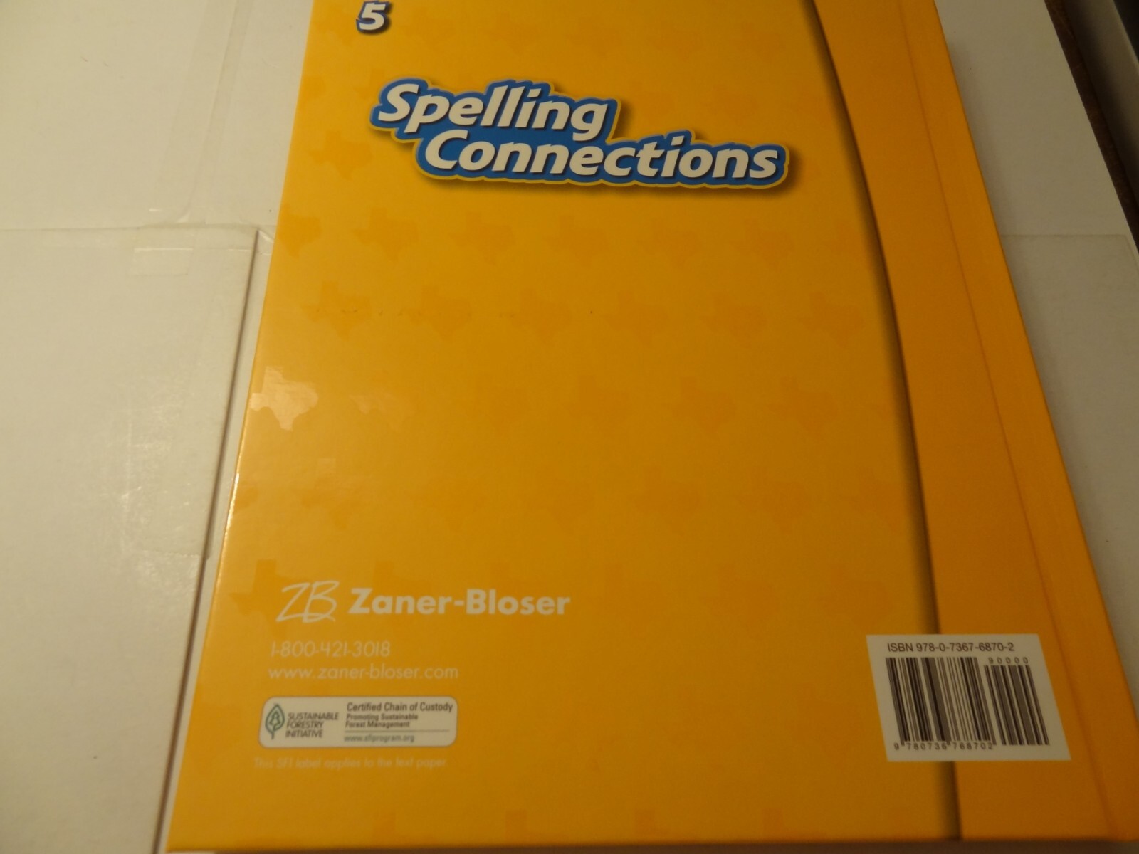 Zaner-Bloser Spelling Connections Texas Grade 5 Student Textbook