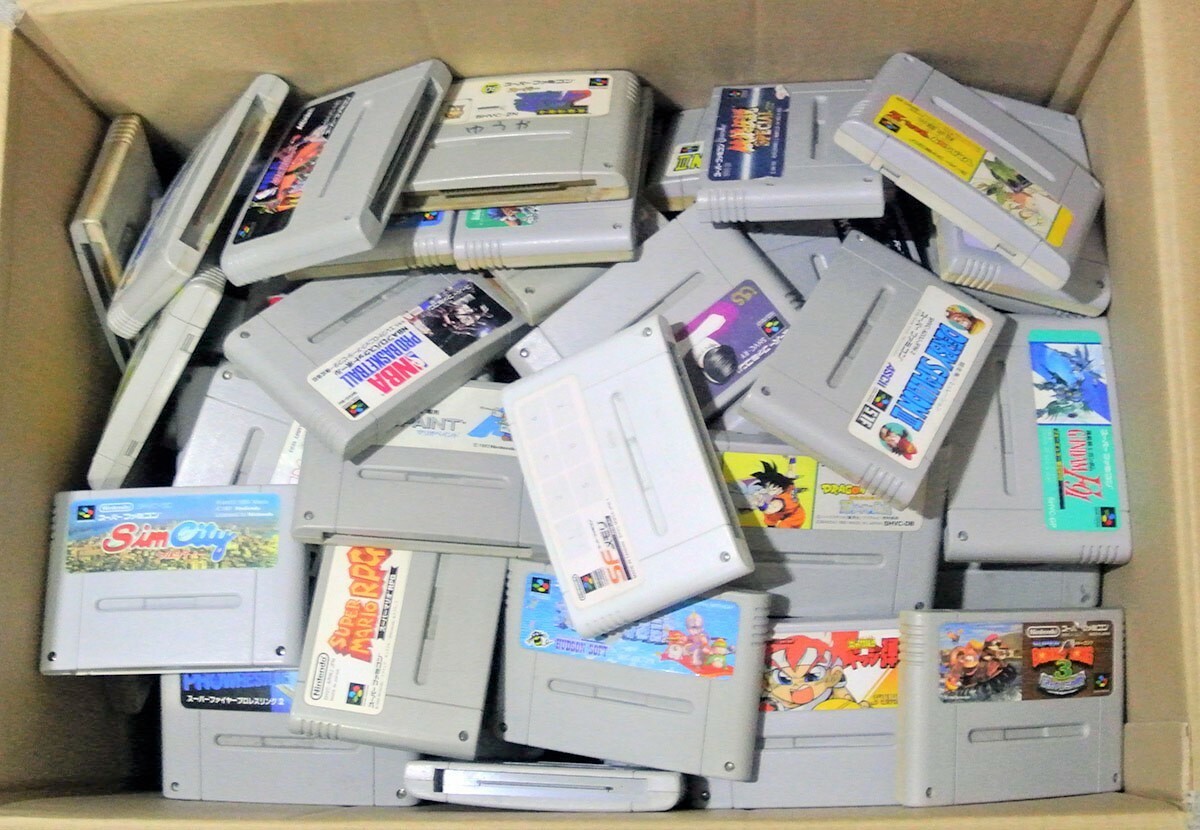 【Lot 50 set】Nintendo Super Famicom Soft Cartridge random Junk Japanese WHOLESALE