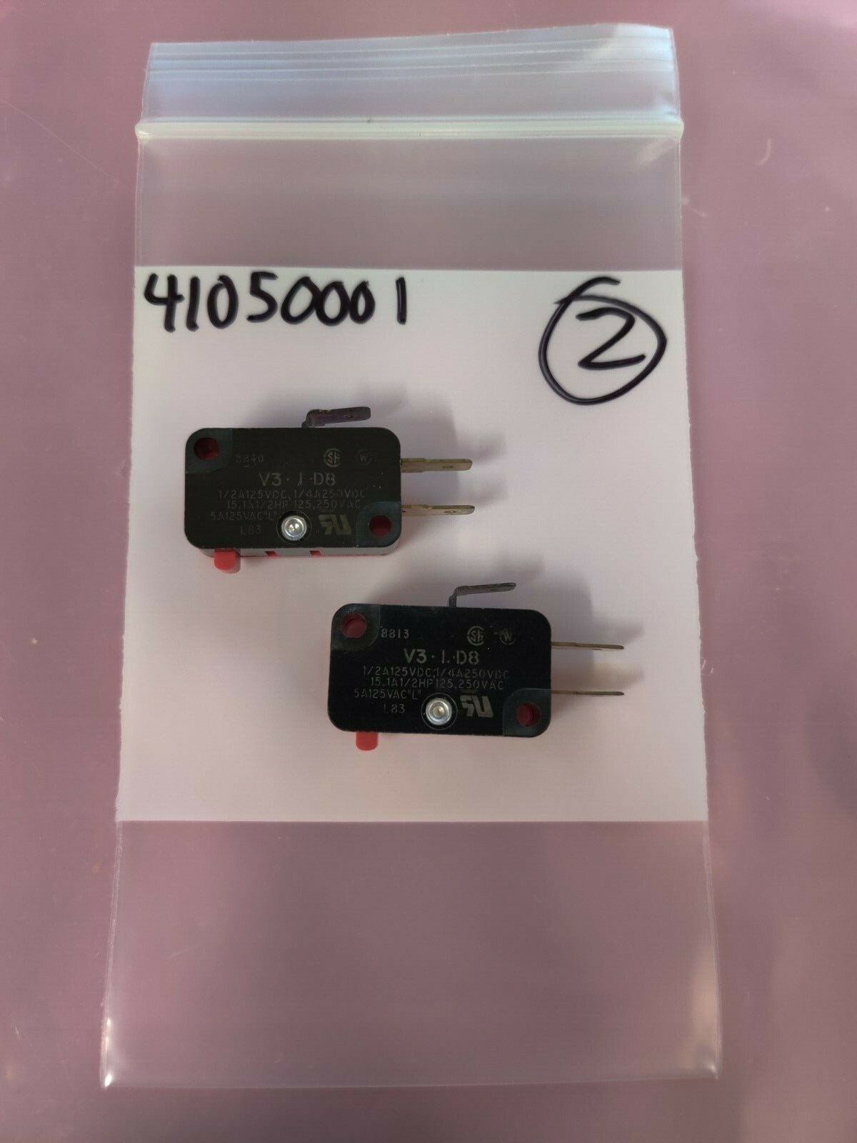 Universal Instruments Switch #V3-1-D8 41050001 Pack Of 2
