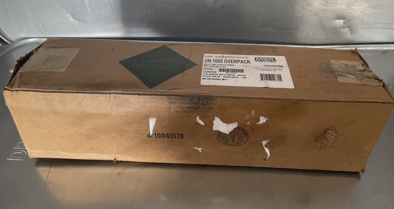 MSA 10175708 G1 SCBA Compressed Air Cylinder 45-Min LP2 4500 PSIG NEW IN BOX!!!