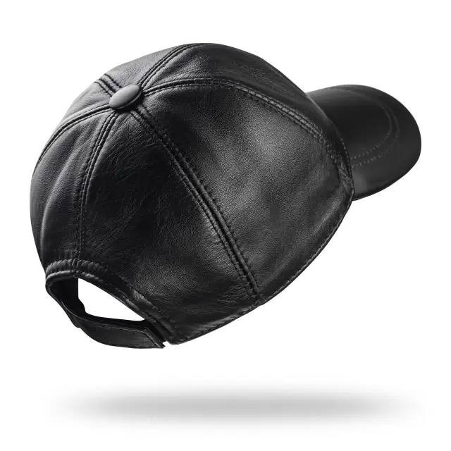 2 Pack Genuine Leather Baseball Cap Adjustable Unisex Casual Vintage Hat
