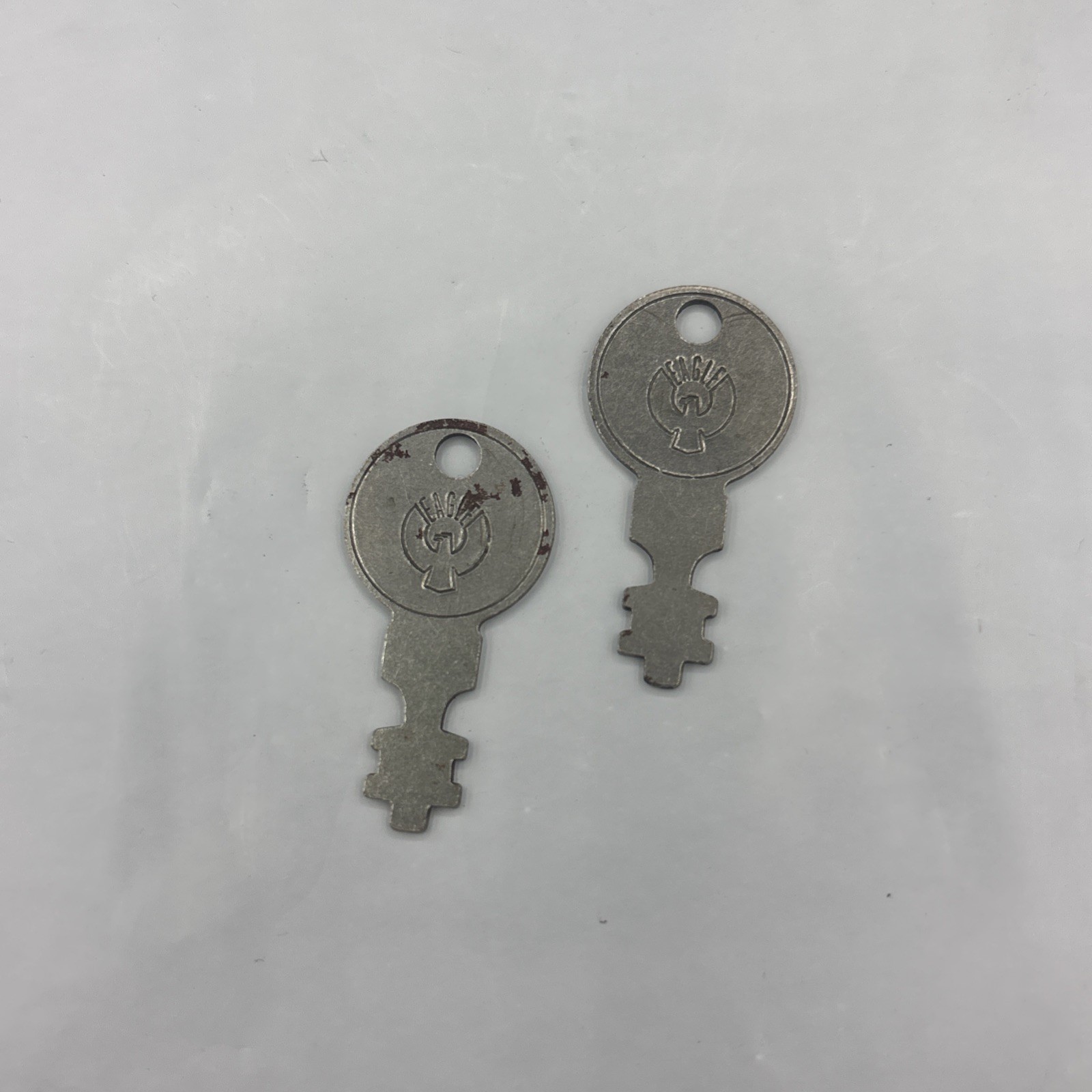 Flat Key Lock Cabinet Suitcase Eagle Lock Co. Lot Of 2