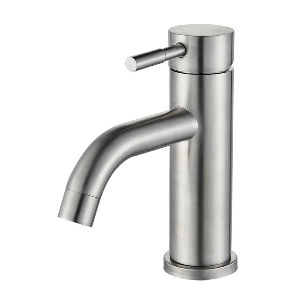 Matte Black Bathroom Basin Faucet Deck Mounted Short Hot and Cold Water Mixer Ta