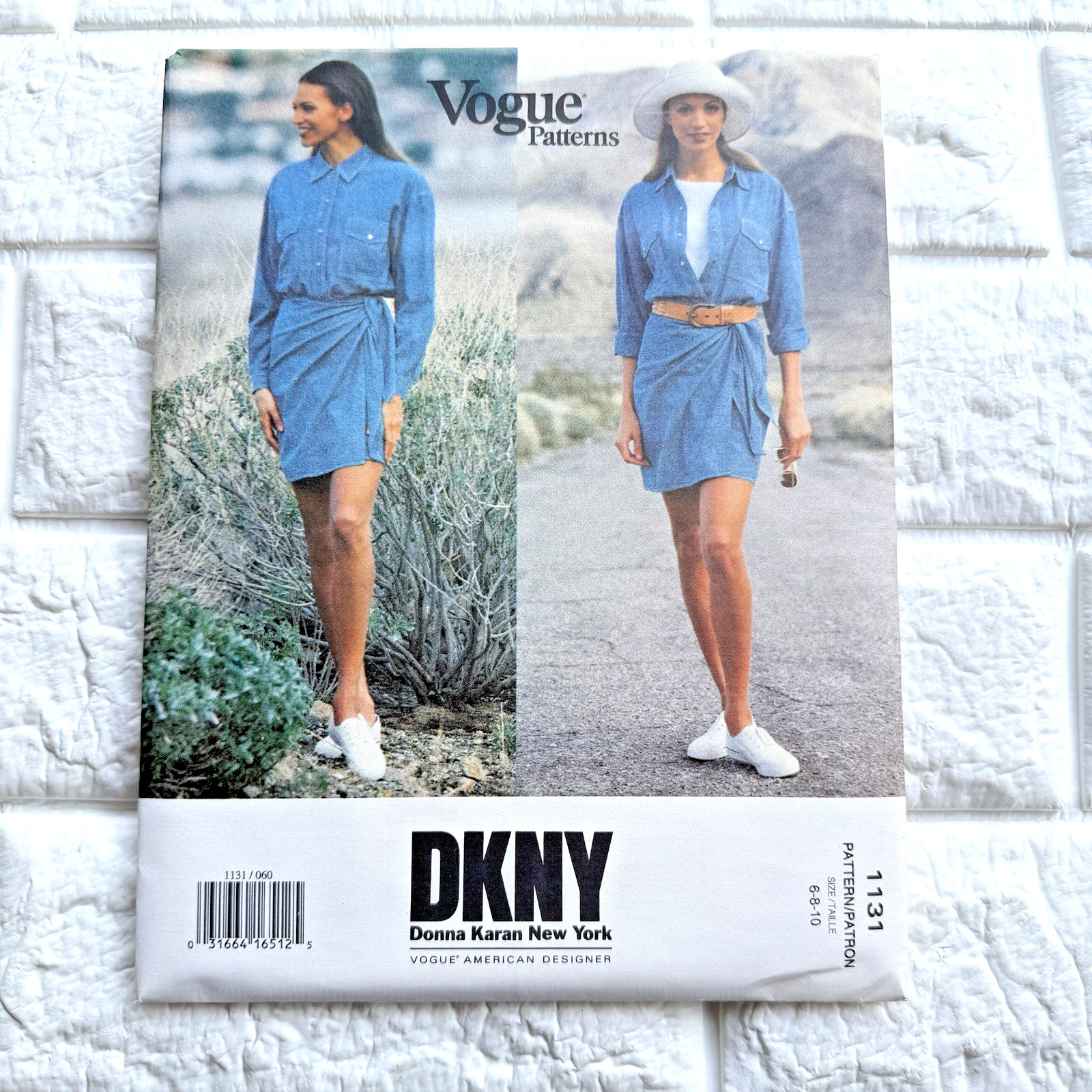 Vtg NEW Vogue 1131 Pattern 6 8 10 DKNY Donna Karan American Designer Dress UC FF
