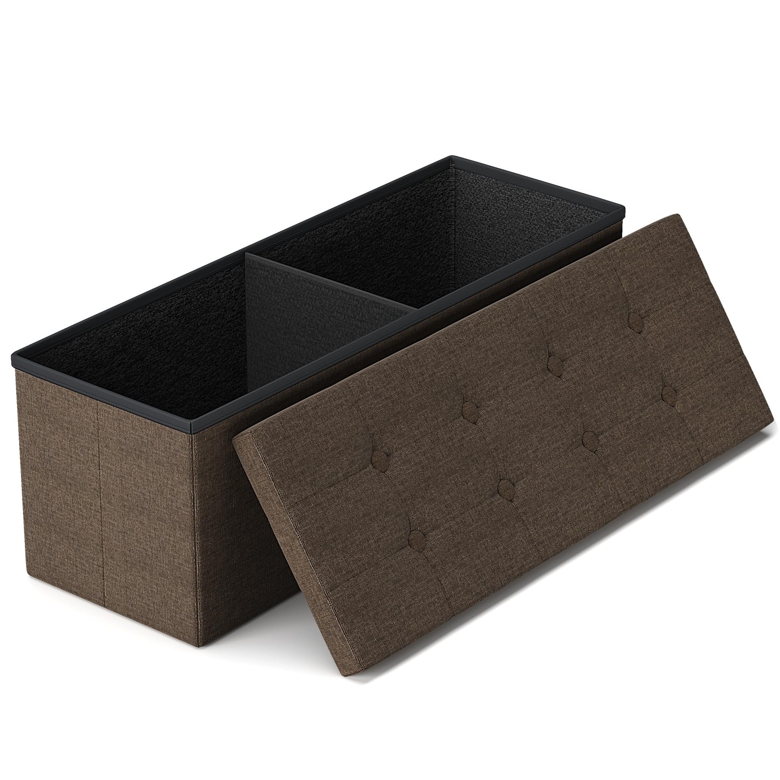 43 Inches Folding Storage Ottoman Bench, Storage Chest, Footrest for Entryway...