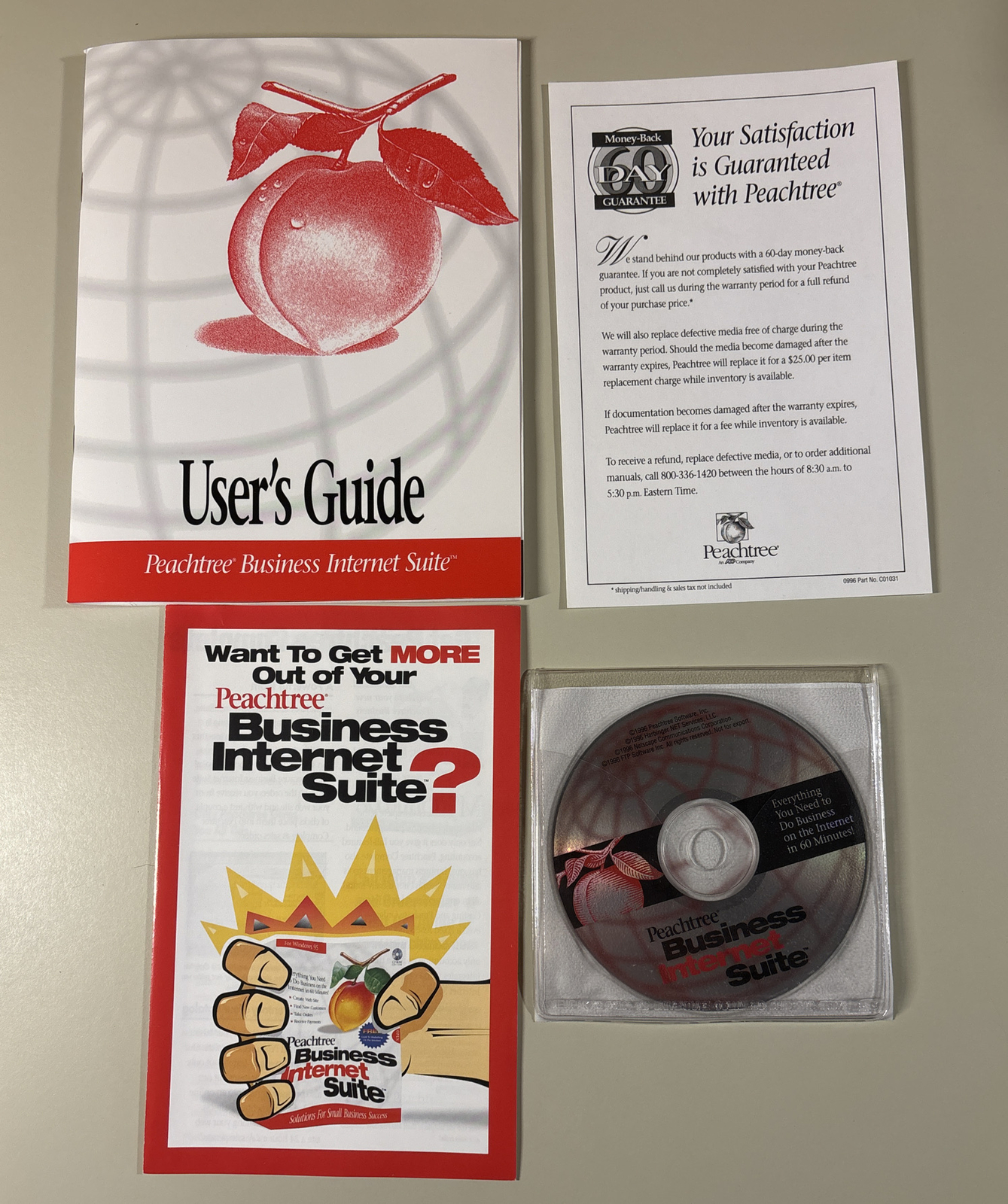 1996 PEACHTREE Business Internet Suite Software in Box