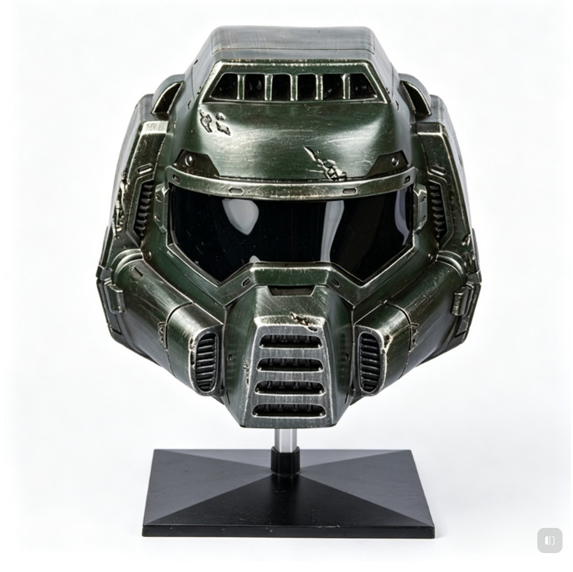 Doom Guy Classic Helmet Resin Cosplay Mask Adult Wearable Game Prop Halloween