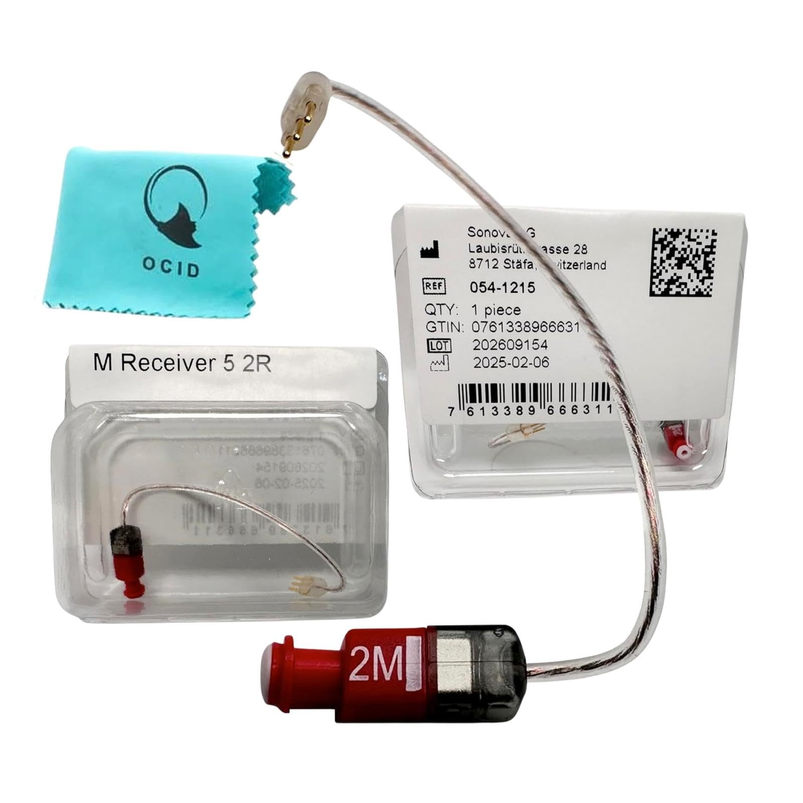 Wire for Phonak Hearing Aid Receiver 5.0 2M Right (Red) - 2-Right, Red