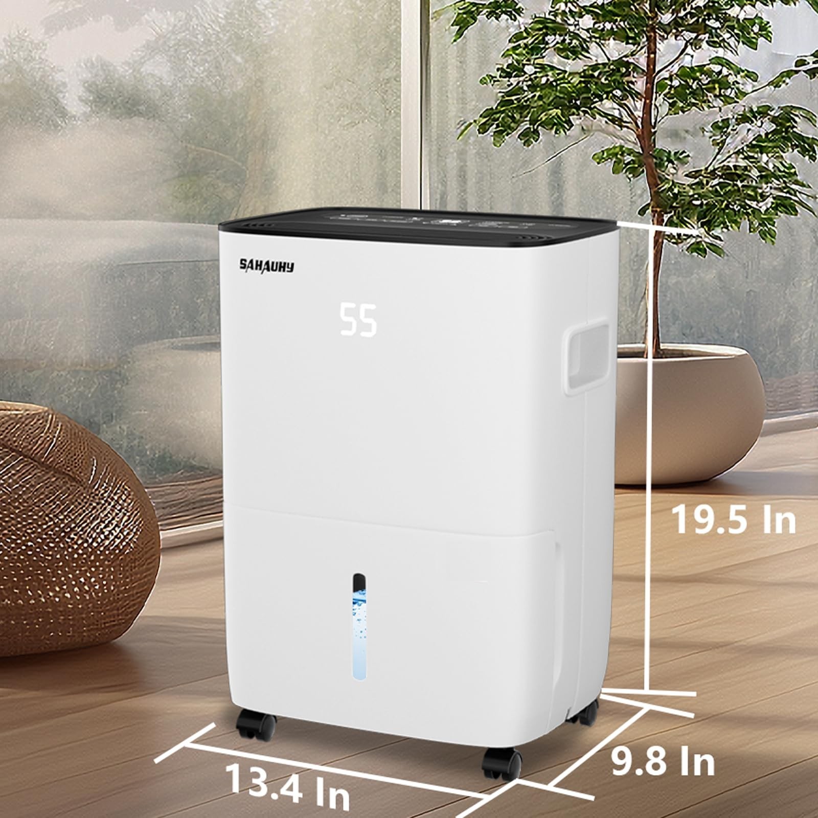 80 Pints Dehumidifier for Basement,5,200 Sq. Ft Dehumidifier | With Timer Aut...