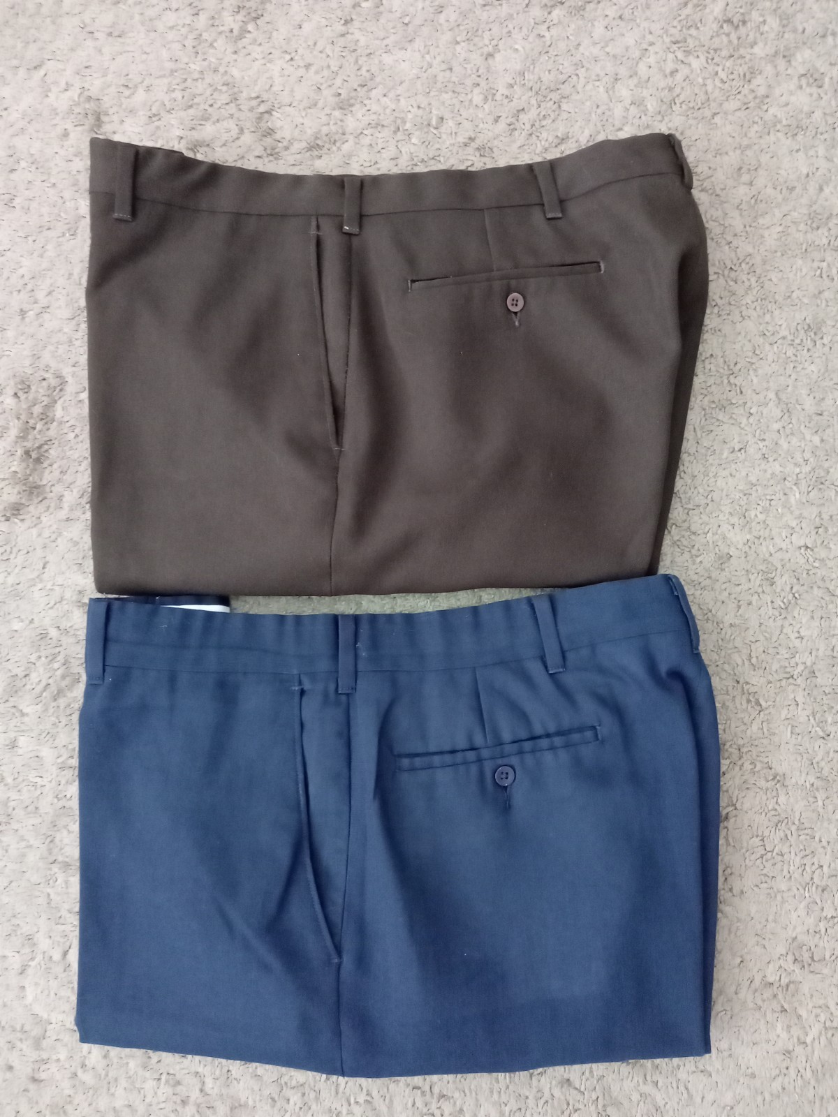 Vtg 70s Mens Haggar Polyester Slacks Lot 2pr 34x29 Disco