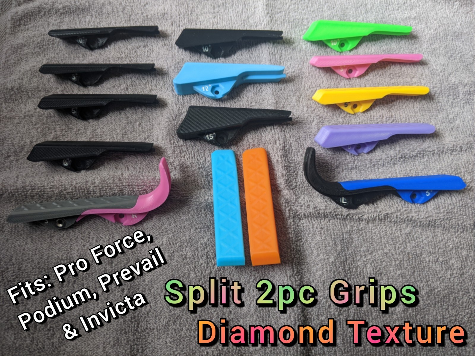 * SPLIT (Diamond) 0 to 20 Degree Angles * Hoyt Bow Grips Invicta Prevail Podium