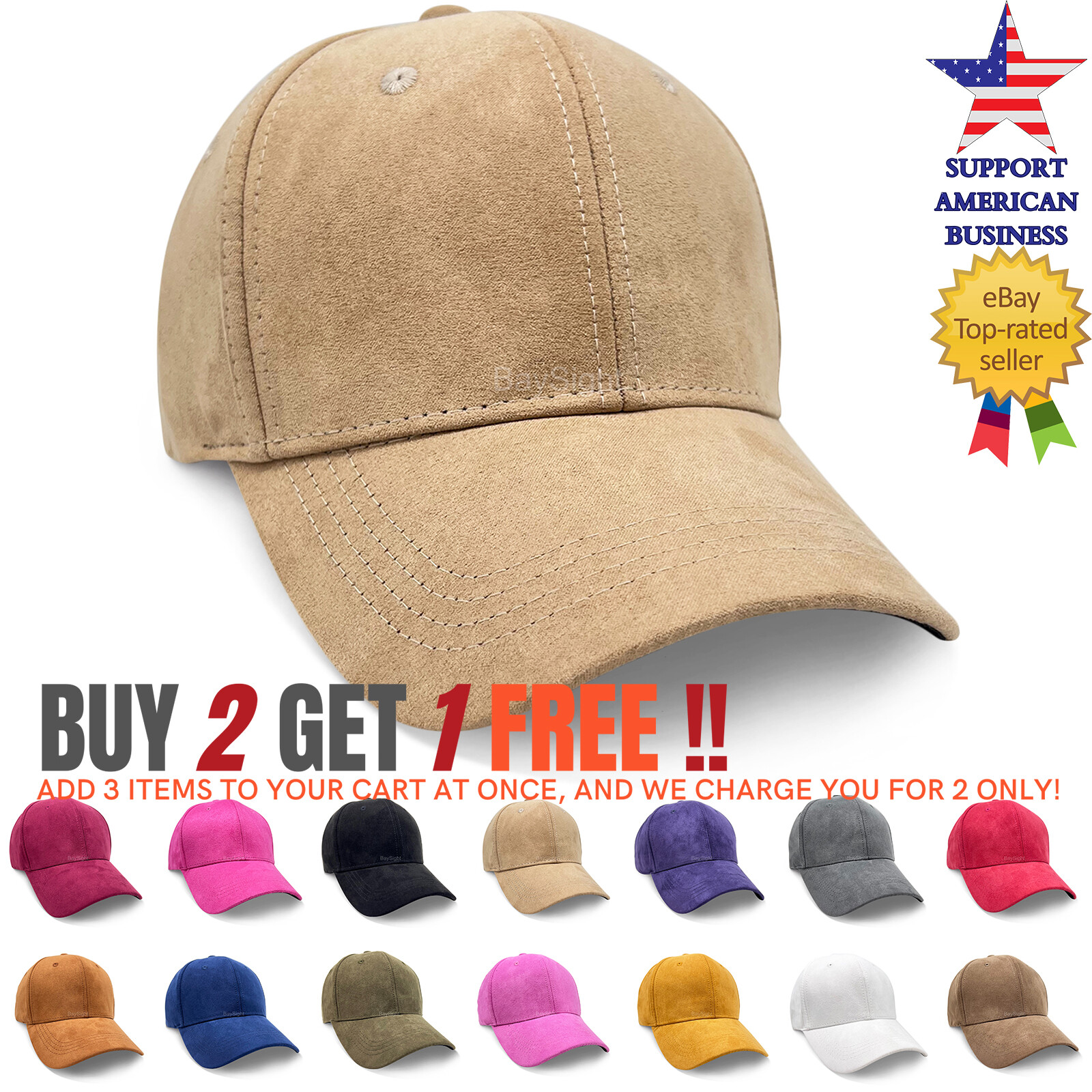 Suede Baseball Cap Adjustable Size Hat Mens Caps Polo Style Classic Womens Hats