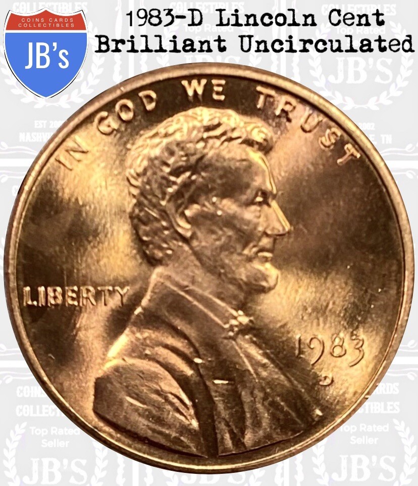 1983-D Lincoln Memorial Cent Penny 1c - BRILLIANT UNCIRCULATED (BU)