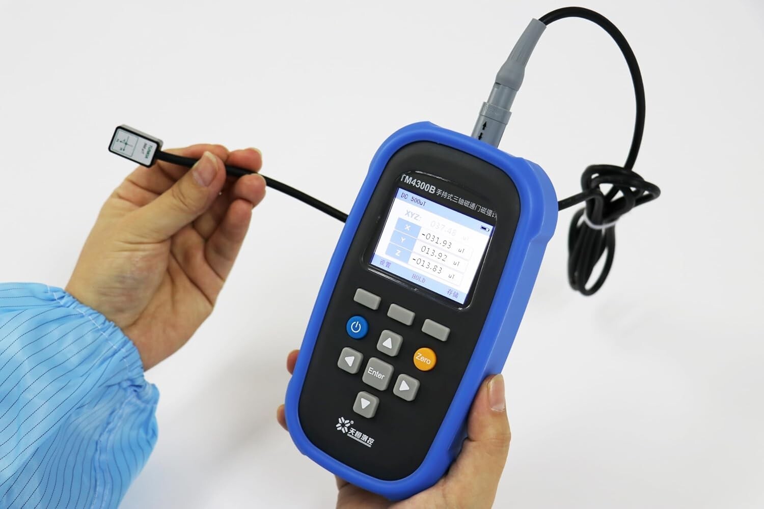 Three-axis Fluxgate Magnetometer Gauss Meter Tesla Meter with Class 2 0-2000μT