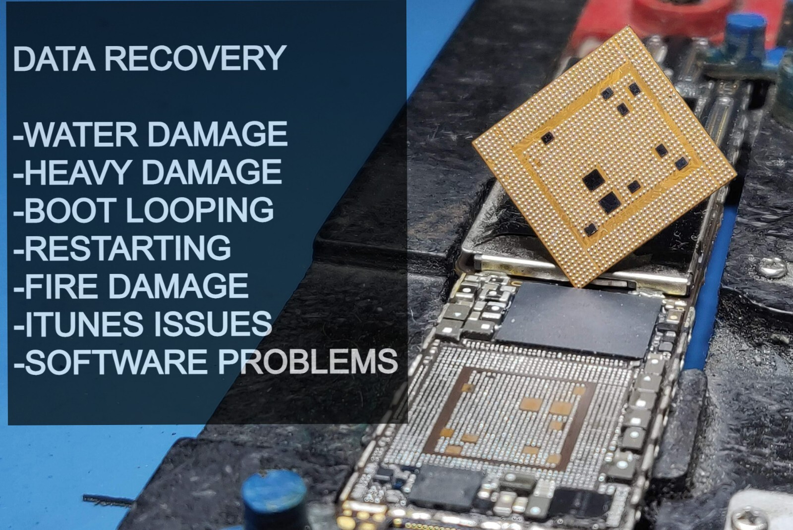 Data Recovery for iPhones and iPads (No Power, Water Damage)