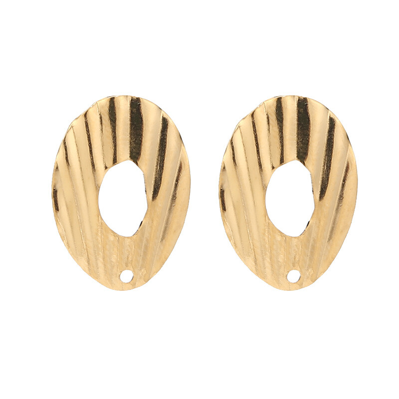 Newest 20pcs Gold Stainless Steel Geometric Earring Accessories DIY Earring Post