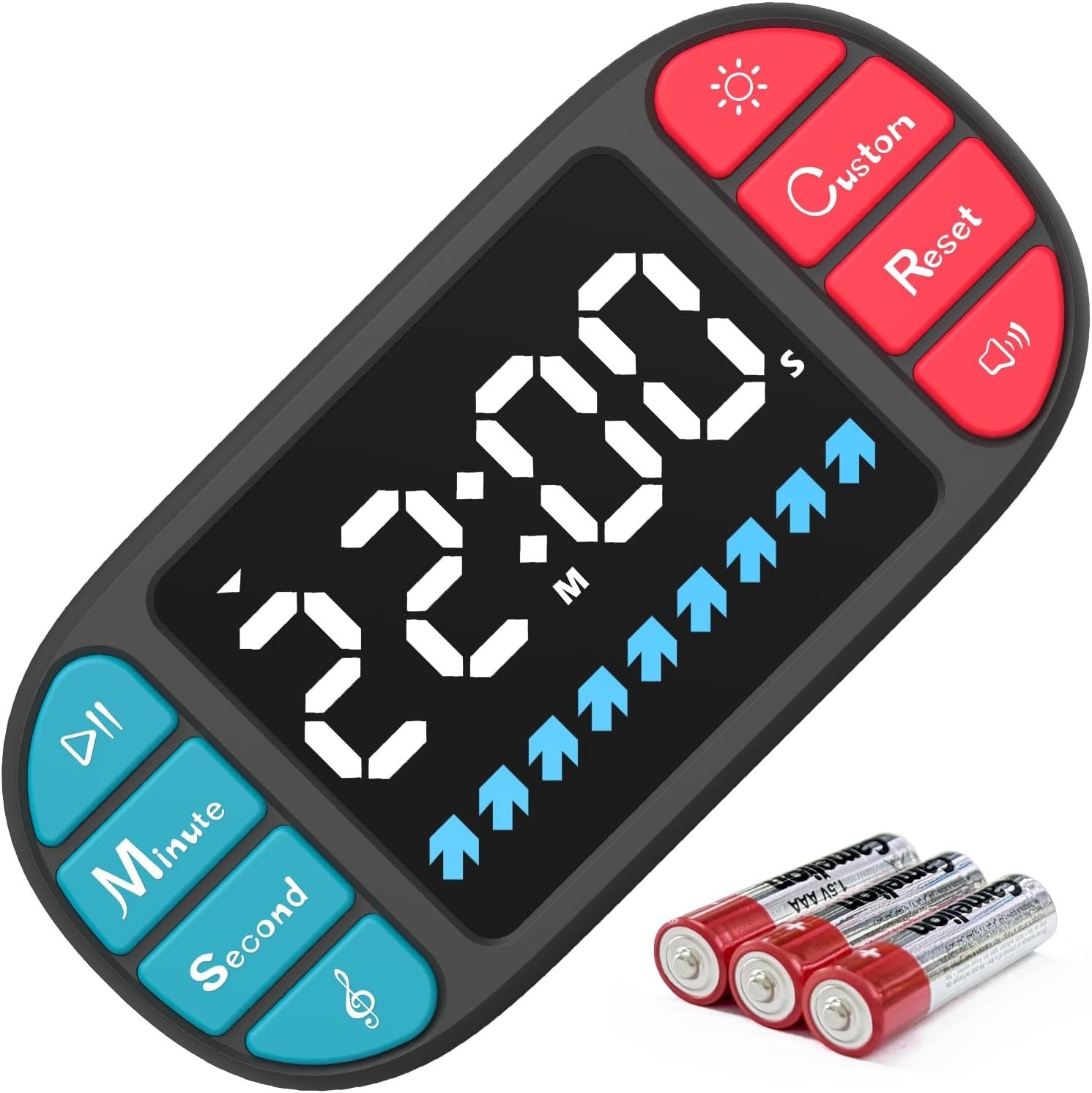 DOOMAY Digital Kitchen Countdown Timer: Magnetic Count up Timer, Large 3.6in
