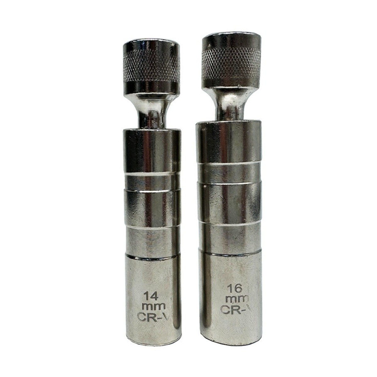 14mm & 16mm Thin Wall Magnetic Swivel Spark Plug Socket 12-Point Removal Tool