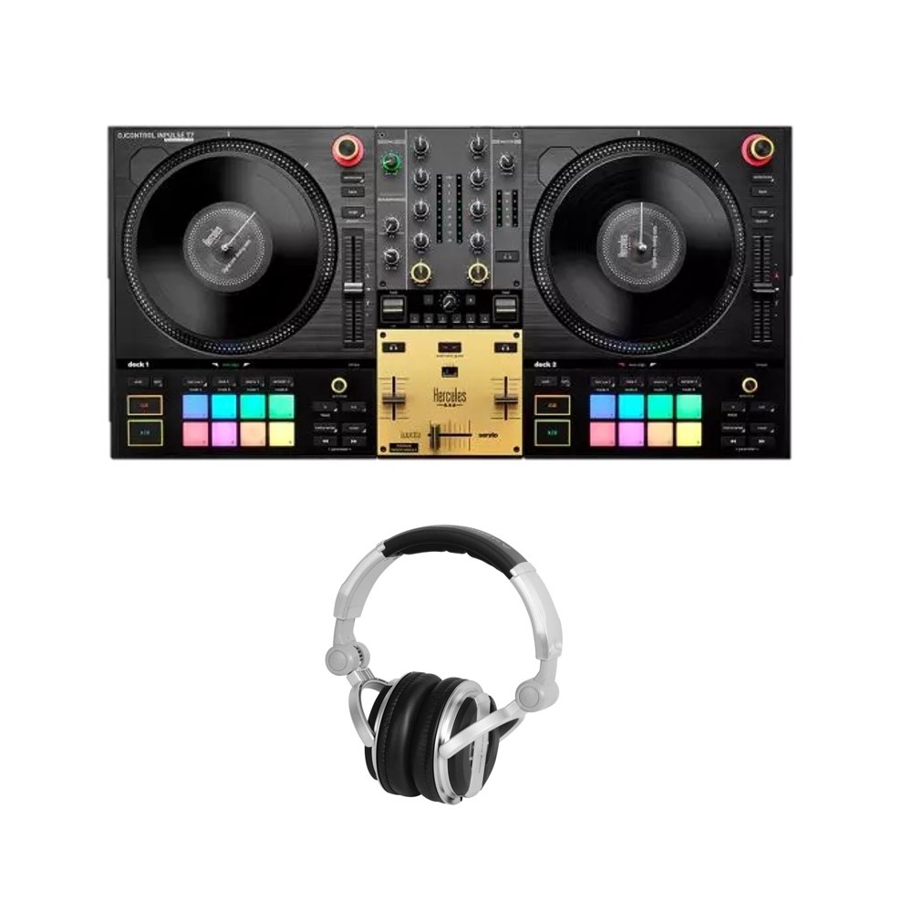 Bundle of Hercules DJControl Inpulse T7 Premium Edition w/ Headphones