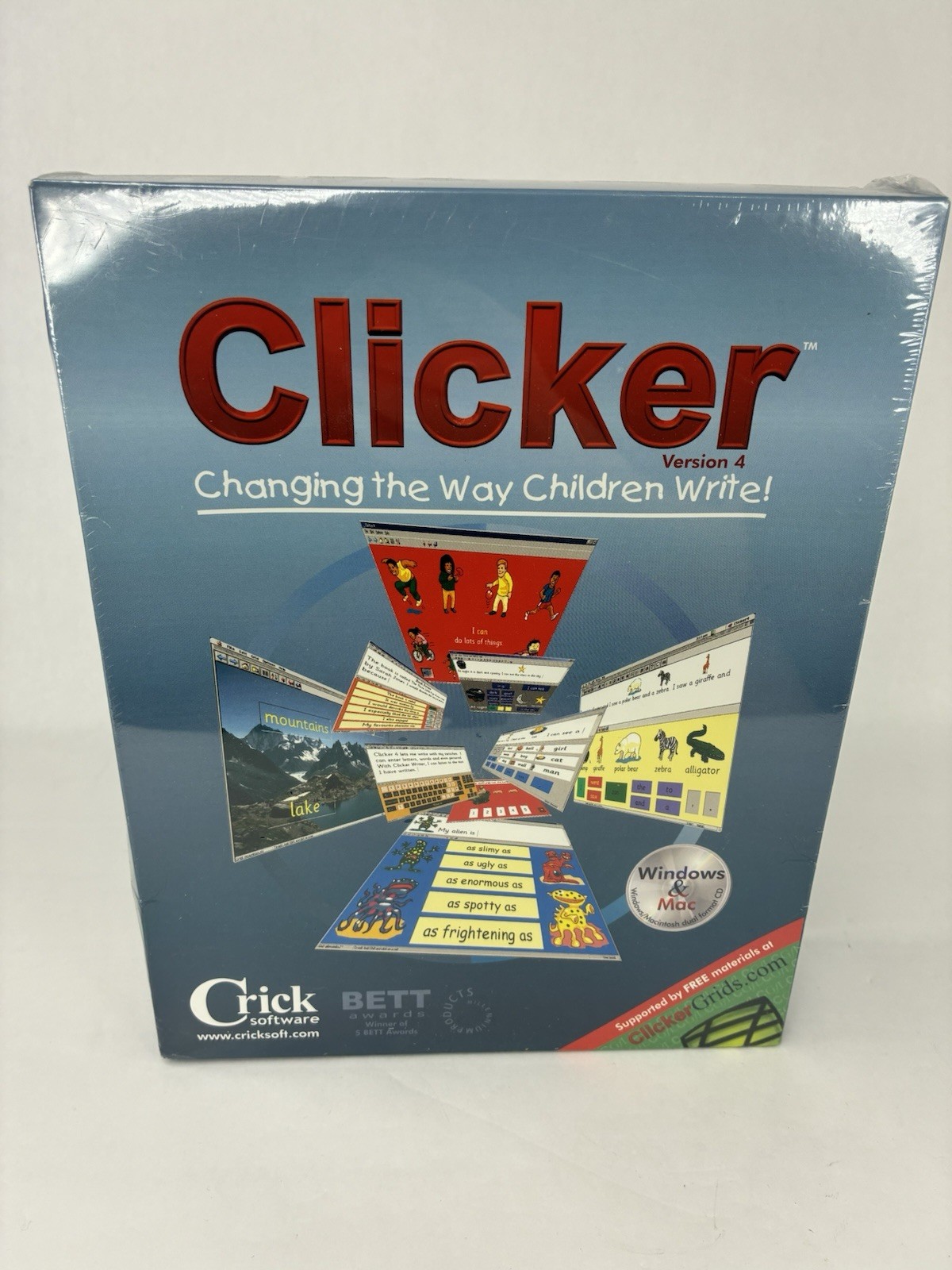 Clicker Version 4  Writing Software Crick Children’s Writing Software Sealed New