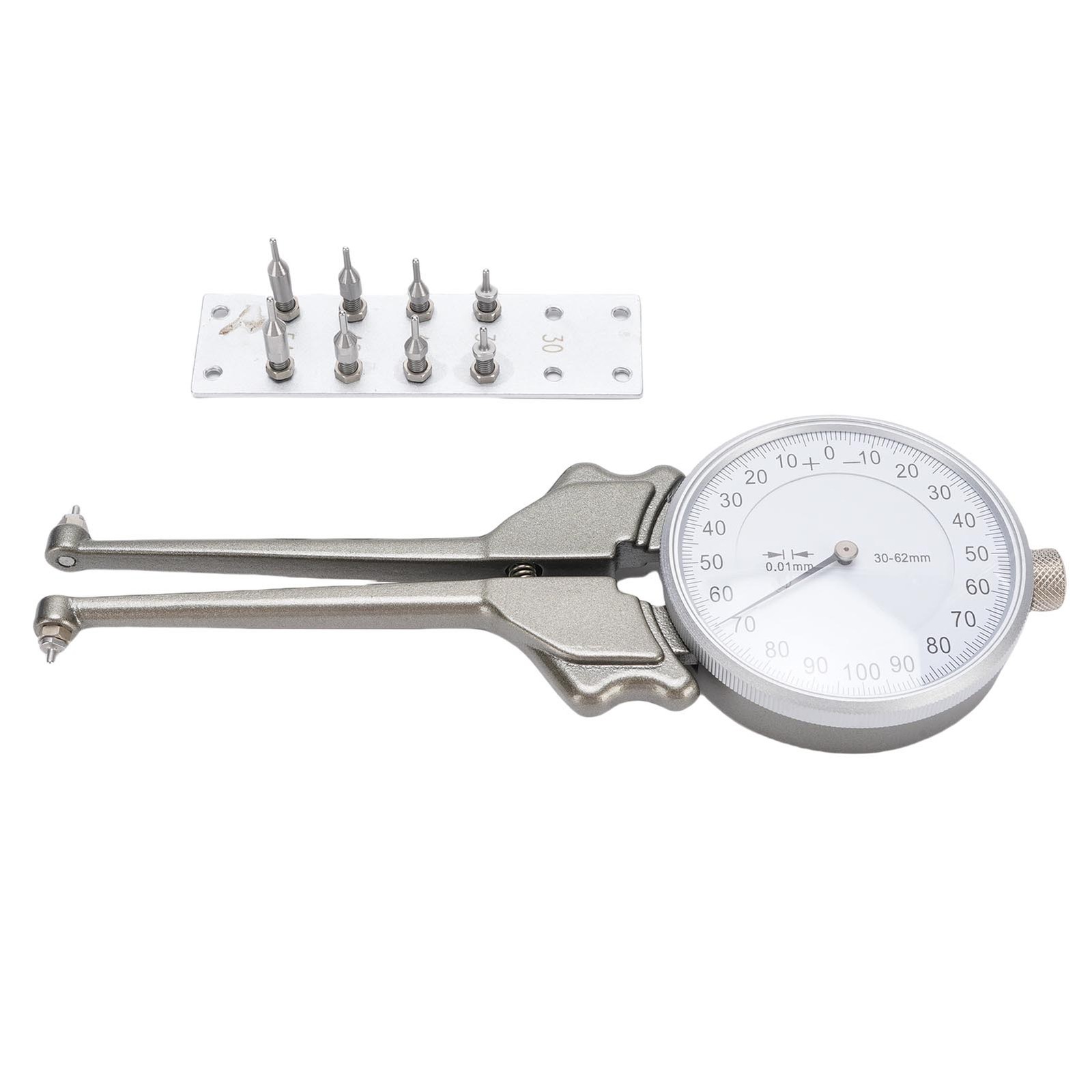 Internal Dial Caliper 30 62mm Replaceable Inside Gage Set With 8 Replacement