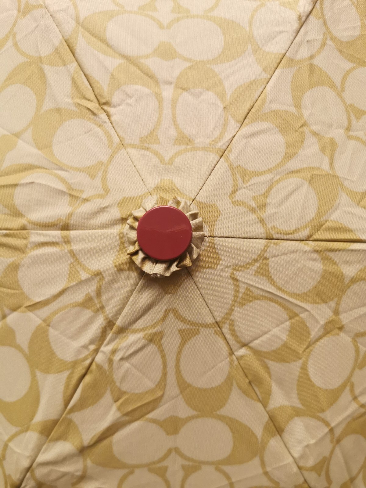 New With Tags Coach Umbrella Ivory Rouge