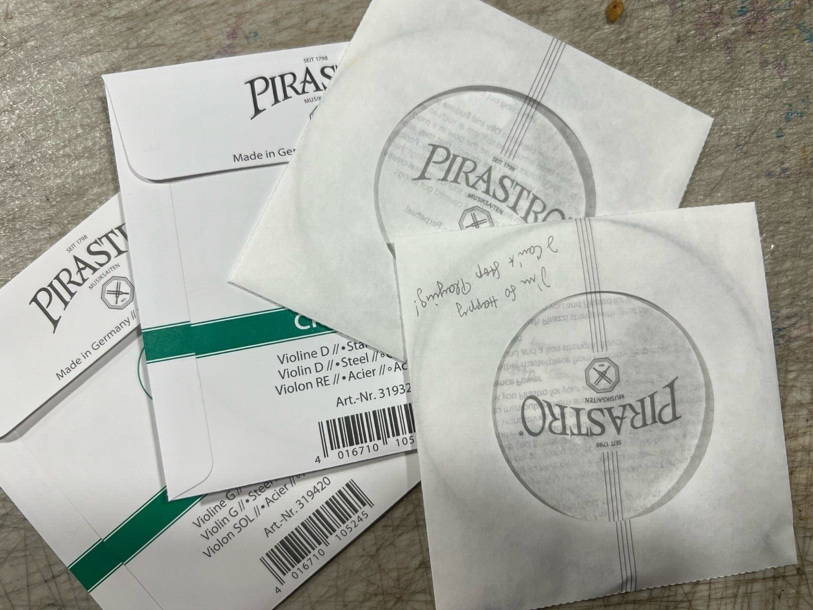 Pirastro Chromcor Violin Strings Set 4/4 size