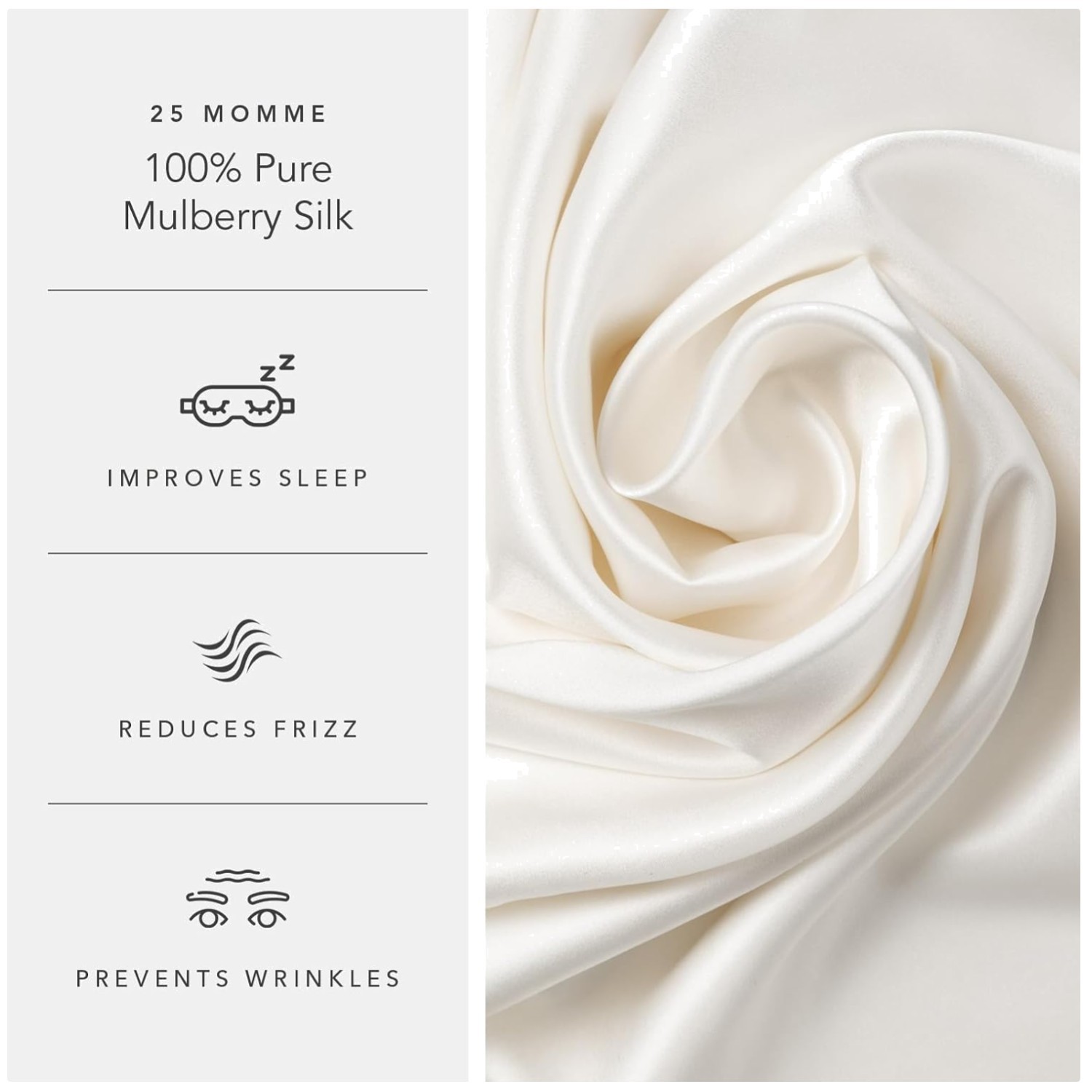 Cooling Mulberry Silk Pillowcase, Good Housekeeping