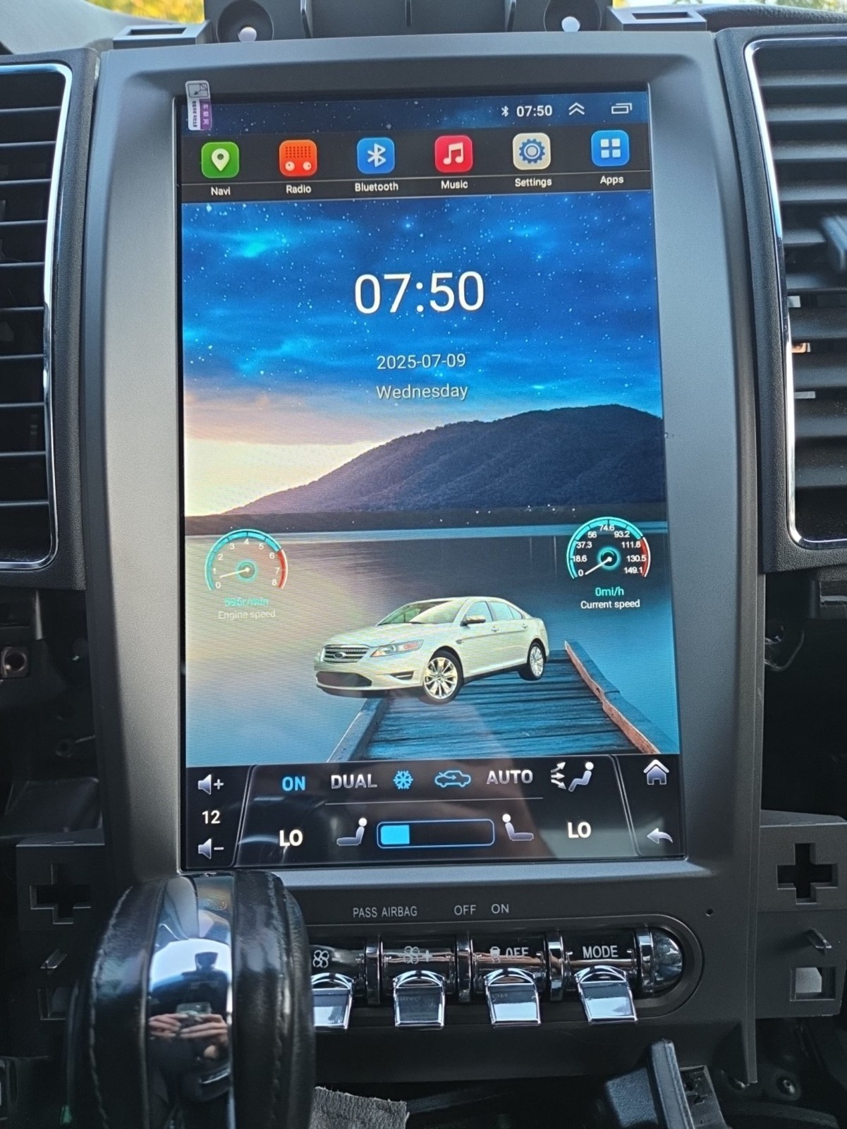 12.8" Android 15 Carplay 4+64GB Tesla Car Stereo Radio For Ford Taurus 2010-2019
